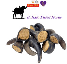Meaty Buffalo Horns Premium Meat Filled Horn Dog Chew Natural Long Lasting