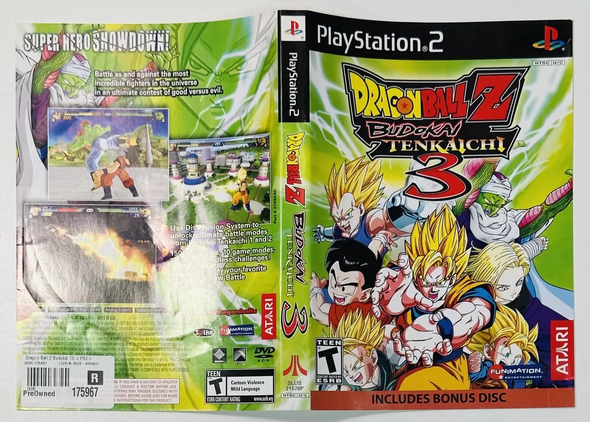 Dragon Ball Z Budokai Tenkaichi 3 PS2 - ARTWORK ONLY *No Game/Manual*