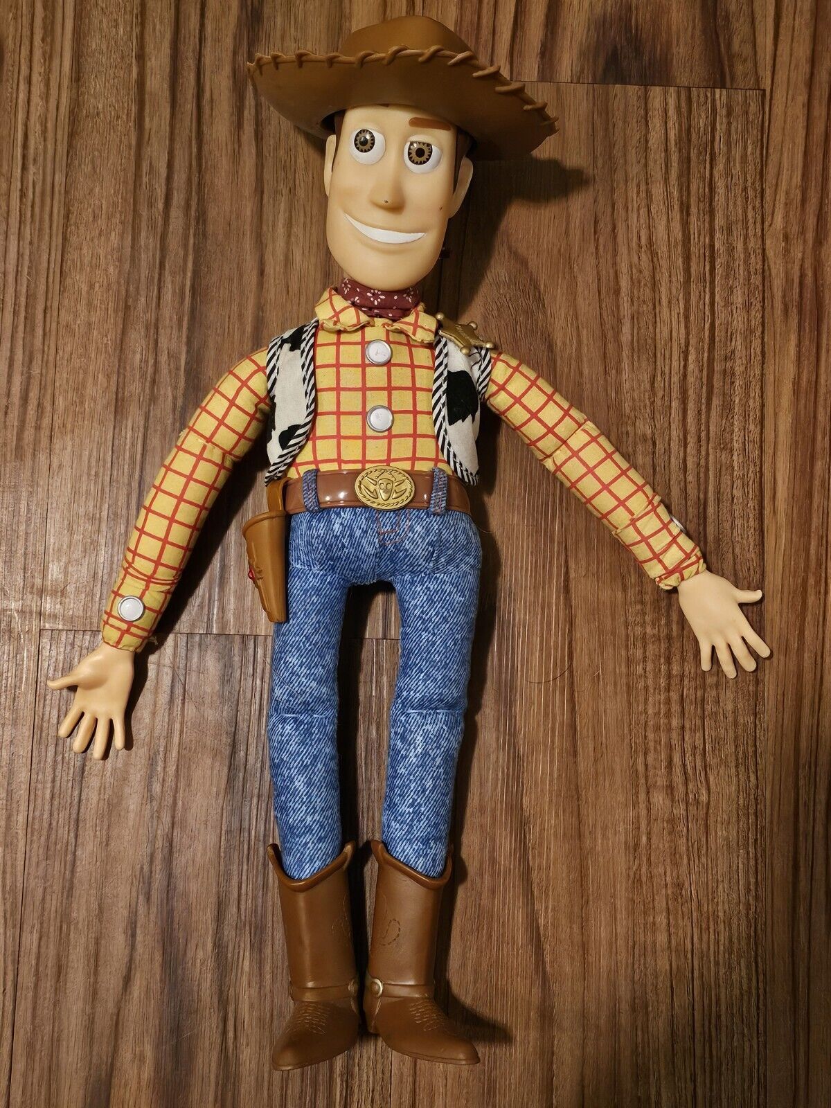 Vtg Disney Pixar Thinkway Toy Story Woody Pull String Doll 15” Works Read