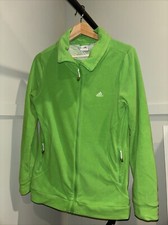 Adidas  s Women  s zip up Lime Green Fleece Sweatshirt Size M