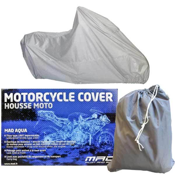 Housse Moto MAD AQUA Imperméable avec Volume Top Case - Textile Anti-Rayures et UV