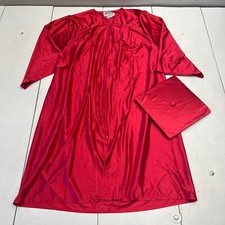 Smooth USA Red Graduation Cap  Gown Adult Size 5'0"-5'2" NEW