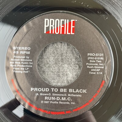 【超激レア】DMC The Grooves LP RUN-DMC It's Tricky / Proud To Be Black 45 +PS Profile PRO-5131