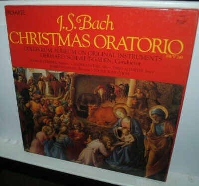 Gerhard Schmidt-Gaden, BACH: CHRISTMAS ORATORIO, LP record, 3 LPs boxed set, NM