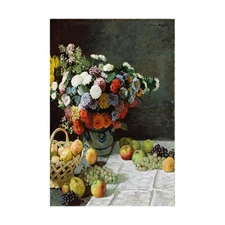 Claude Monet-Flowers and fruit Hand-painted Oil Painting Wall Art