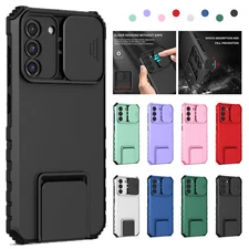 For Samsung Galaxy A13/A53/A52/A54/A14 5G Camera Slide Lens Stand PC Case Cover 