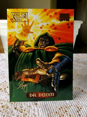 DR. DOOM # 31 1994 MARVEL MASTERPIECES GOLD FOIL SIGNATURE SERIES