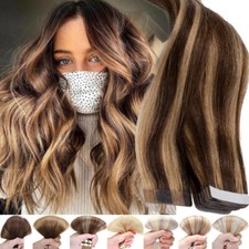 CLEARANCE Tape in Human Hair Extensions Remy Real Human Hair Thick 60PCS 150G US