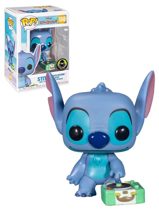 Funko Pop! Lilo &Amp; Stitch #1048 Stitch With Record Player - Popcultcha Exclusive
