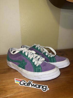 Golf le Fluer x Converse Purple and Green - Size 8