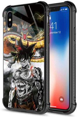 iPhone Plus XS MAX 11 Pro Max 12 13 Glass Case Anime Dragon