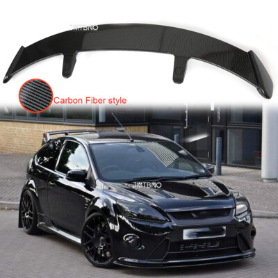 52'' Rear Spoiler Racing Trunk Wing For Ford Focus Hatchback Wagon Carbon Fiber