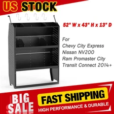 52"W Van Shelving for Transit Connect, Chevy City Express, Promaster City, NV200