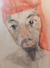Original Contemporary Watercolor Portrait 