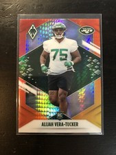 2021 Panini Phoenix Fire Burst Prizm Alijah Vera-Tucker RC #147 Jets Rookie PWE