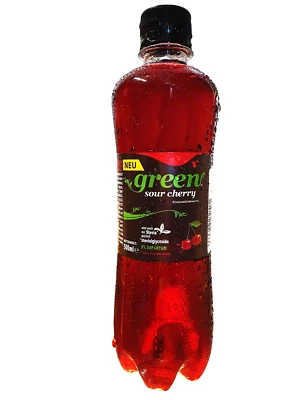 GREEN COLA 12 Bottles (0.5L) | Green Sour Cherry | Soft Drink | Sugar Free