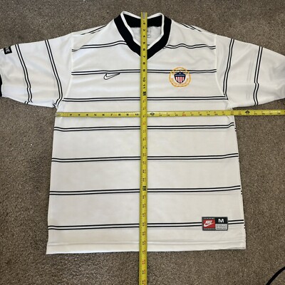Vintage 90s Nike USA Soccer Jersey Black White Sz M Kit Law Five