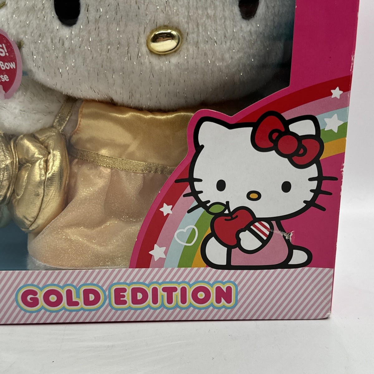 GOLDキティーちゃんぬいぐるみ Hello Kitty Gold Edition 50th Anniversary 12