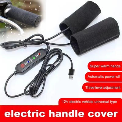 1Pcs 5V 2A USB Electric Handle Cover Heated Handgrips  Motorcycle Accessories