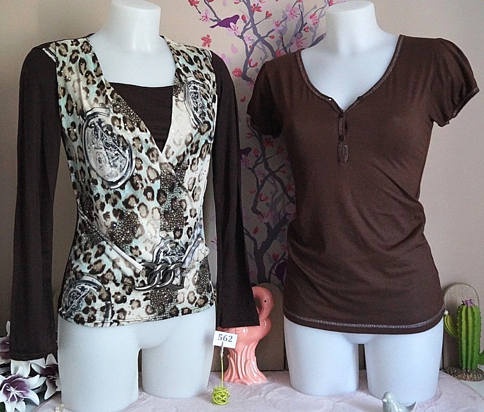 Lot vêtements occasion femme : Hauts - T : 34 / 36 - Photo 1/1