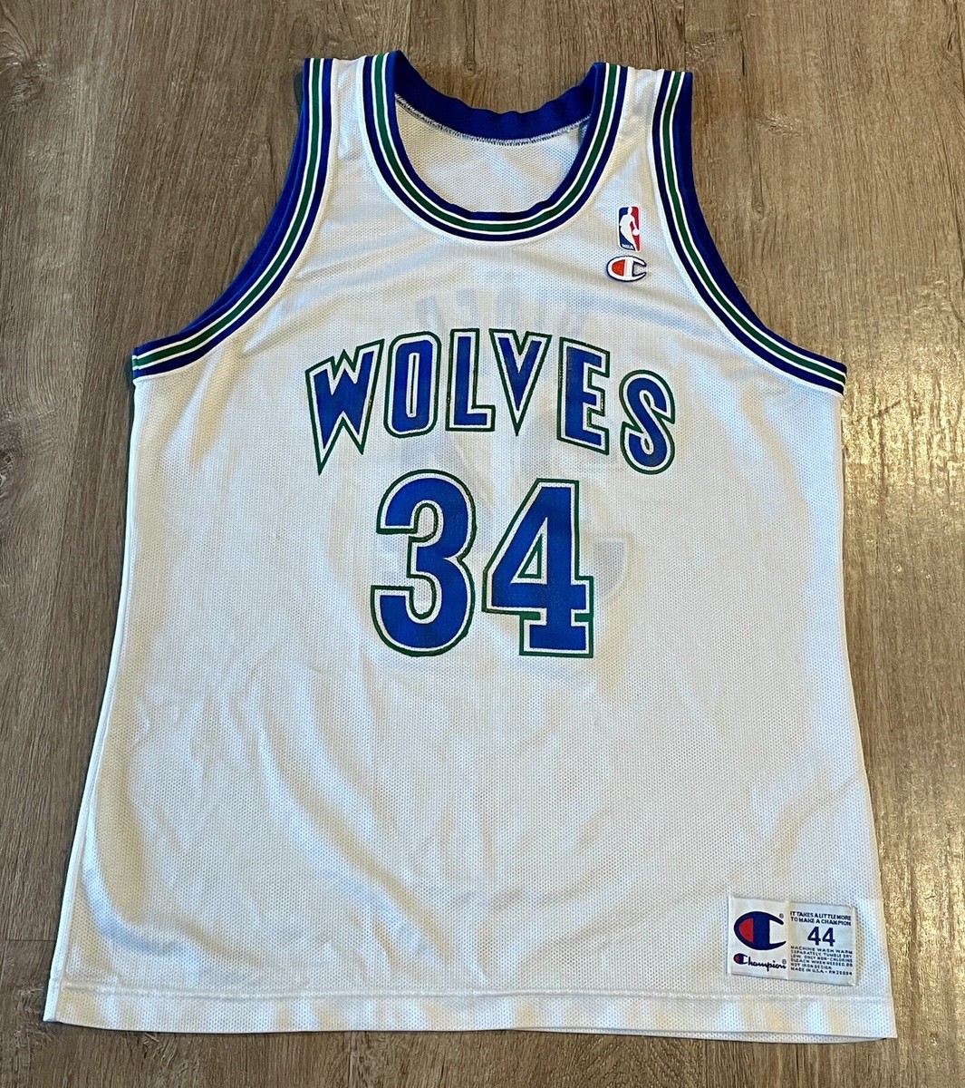 Minnesota Timberwolves Vtg 90s Champion Jersey 44 Rare J.R Minnesota Timberwolves Vtg 90s Champion Jersey 44 Rare J.R