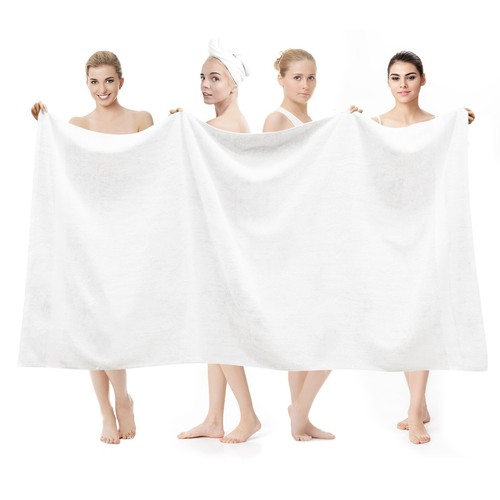 2 x Extra Large Jumbo Bath Sheets 100% Combed Cotton 650GSM Towels 90cmx180cm - Picture 21 of 29