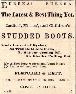 Fletcher & Kett Latest & Best Thing Yet 1871 Worcester MA Clipping TAJ8-S66