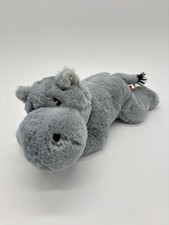 Wild Republic Gray Hippo Plush Laying Down St...