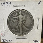 1934 P Walking Liberty half Silver Fine