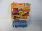 Matchbox Lesney Superfast SF17 Londoner- BLUE, "ARAL" label, charcoal base, card