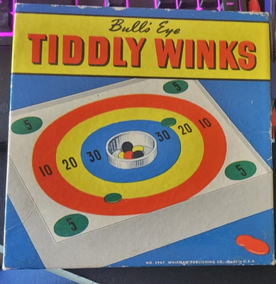 Bull's Eye Tiddly Winks # 2947 Whitman Publishing Co. USA in Original box