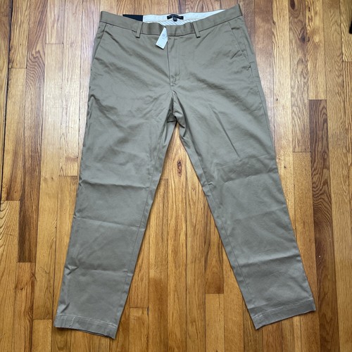 Banana Republic Aiden Chino Hose Herren 36 x 30 schmale Passform flache Vorderseite gerade braun