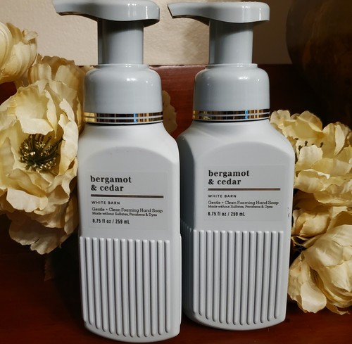 White Barn Bath & Body Works BERGAMOT & CEDAR Gentle Foaming Hand Soap ...