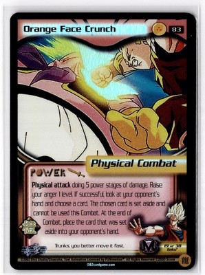Orange Face Crunch Holo Foil Rare 83 LIMITED DBZ TCG Dragon Ball Z Score CCG