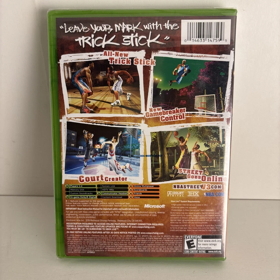NBA Street Vol. 3 (Microsoft Xbox, 2005) Brand New Sealed - Image 2 of 3