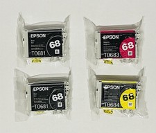 Genuine Epson 68 Hi-Yield Ink T0681 Black T0683 Magenta T0684 Yellow SEALED
