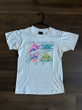 VTG 1984 Los Angeles Olympics T-Shirt Single Stitch Men Small USA Made White
