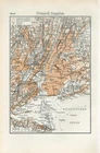 1920s NEW YORK CITY PLAN MANHATTAN BROOKLYN STATE ISLAND USA AMERICA Antique Map