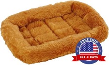 Cama perro XXS peluche canela suave lavable apta jaulas 18 pulgadas gatos perros