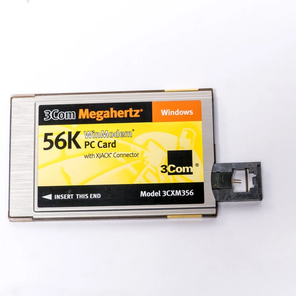 3Com Megahertz 56K WinModem PCMCIA PC Card with XJACK Connector - Image 2 of 4