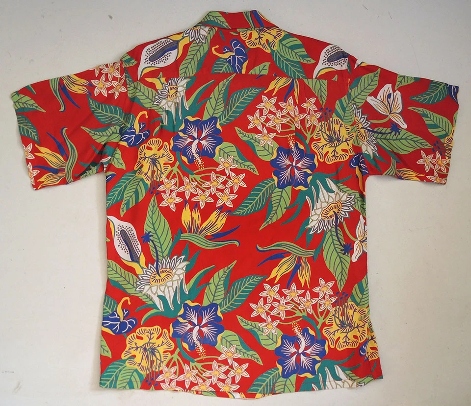 Authentic Vintage 40s/50s Malihini Rayon Print Hawaiian Shirt Loop Collar MINT - Image 2 of 4