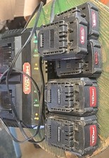 Hyper Tough 20V Max Lithium-Ion Dual-Port Fast Charger & 5 Batteries