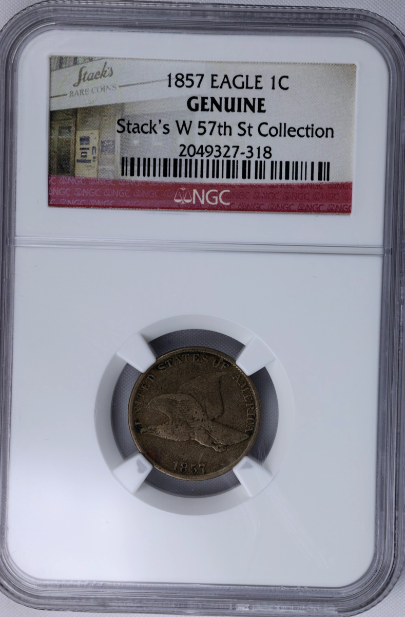 1857 Flying Eagle 1C One Cent Stack's W 57th St Collection NGC