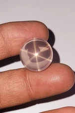 37 Carat 6 Ray Star Natural Top Quality Pink Rose Quartz Round Shape Cabochon