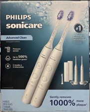 Philips Sonicare Advanced Clean Rechargeable Toothbrush 2 Pack. NEW OB