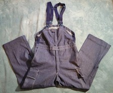 Vintage 1986 FRENCH Military Guy Leroy Denim Eork overalls Mens 32 28 Read 