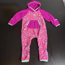 THE NORTH FACE Baby Girl 12-18M Pink One-Piece Infant Glacier Fleece Bunting