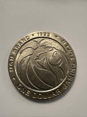 $1 Gaming Token from 1993 from MGM Grand Casino Hotel in Las Vegas, Nevada