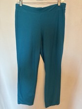 Eileen Fisher Pants Slim Straight Leg Stretch Crepe Blue Women Size S