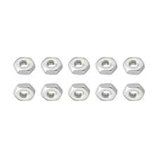 50Pack #2-56 UNC Hex Nuts 304 Stainless Steel Hexagonal Nuts Silver